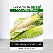 Насіння кукурудзи Попкорн Білий, 100г